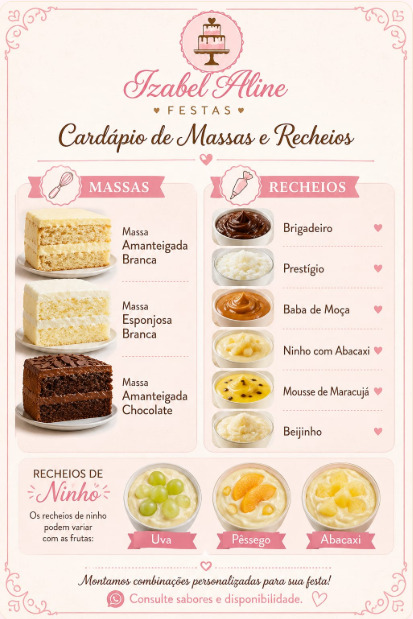 Cardápio Izabel Aline Festas